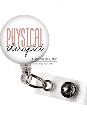 💪🩺 Physical Therapy Retractable Badge Reel | PT ID Name Tag Holder
